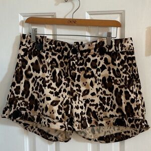 Cache Leopard Print Women’s Cuffed Shorts